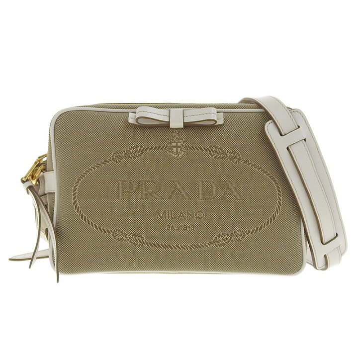楽天市場】【中古】 プラダ PRADA ジャガード リボン ショルダーバッグ  