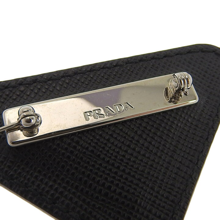 楽天市場】【中古】 プラダ PRADA ブローチ サフィアーノ ブラック 新 