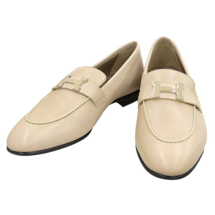楽天市場】【中古】 エルメス HERMES モカシンパリ Hバックル  
