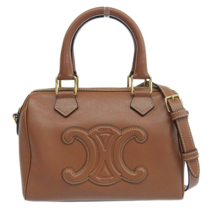 楽天市場】【中古】 セリーヌ CELINE スモールボストン キュイル  