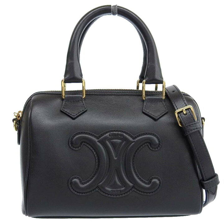 楽天市場】【中古】 セリーヌ CELINE スモールボストン キュイル 