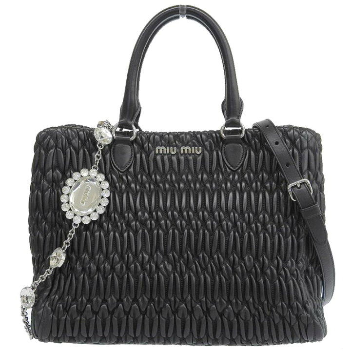楽天市場】【中古】 ミュウミュウ MIUMIU ナッパクリスタル 2WAYバッグ 