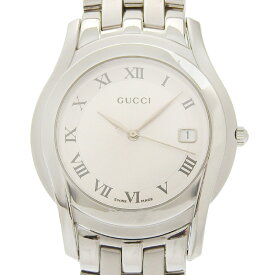 【中古】 グッチ GUCCI 5500M メンズ クォーツ 腕時計 SS シルバー文字盤 新入荷 GU0601