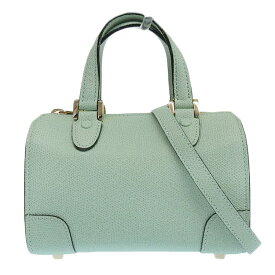 【中古】 ヴァレクストラ Valextra バビラ マイクロ 2WAYバッグ ショルダー ハンドバッグ ソフトカーフスキン アクアグリーン 新入荷 OB1985
