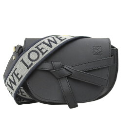 【中古】 ロエベ LOEWE ゲートミニ 2WAYバッグ ショルダーバッグ ウエストバッグ レザー ブラック 新入荷 OB2046
