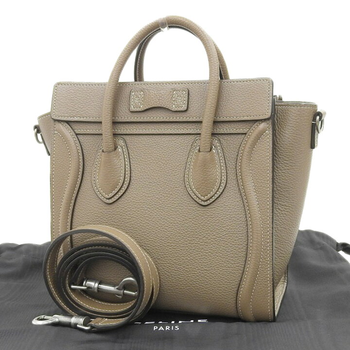 楽天市場】【中古】 セリーヌ CELINE ラゲージ ナノショッパー 2WAY 