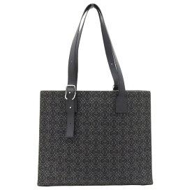 【中古】 ロエベ LOEWE アナグラム バックルトート トートバッグ キャンバス/レザー ブラック 新入荷 OB2180