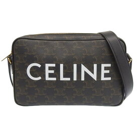 【中古】 セリーヌ CELINE ミディアムメッセンジャーバッグ ショルダーバッグ トリオンフキャンバス ブラック 194502 新入荷 OB2234