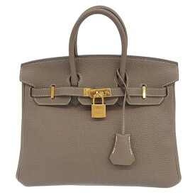 【中古】 エルメス HERMES バーキン25 ハンドバッグ トゴ エトゥープ A刻印 2017年 新入荷 HE1049