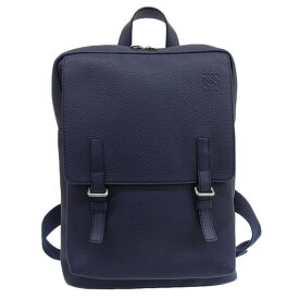 【中古】 ロエベ LOEWE ゴヤ バックパック リュックサック レザー ネイビー 新入荷 OB2261