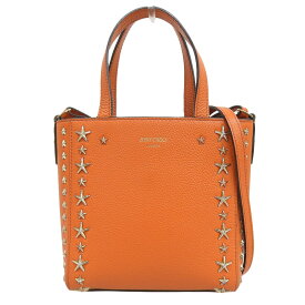 【中古】 ジミーチュウ JIMMY CHOO ペガシミニ 2WAYバッグ ハンドバッグ ショルダーバッグ レザー オレンジ 新入荷 OB2336