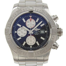【中古】 ブライトリング BREITLING スーパーアベンジャー2 クロノグラフ メンズ 自動巻き 腕時計 SS ブラック文字盤 A1337111 新入荷 OW0448