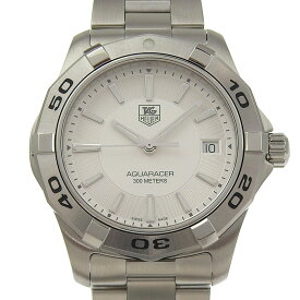 【中古】 タグホイヤー TAG HEUER アクアレーサー メンズ クォーツ 腕時計 SS ホワイト文字盤 WAP1111 新入荷 OW0455