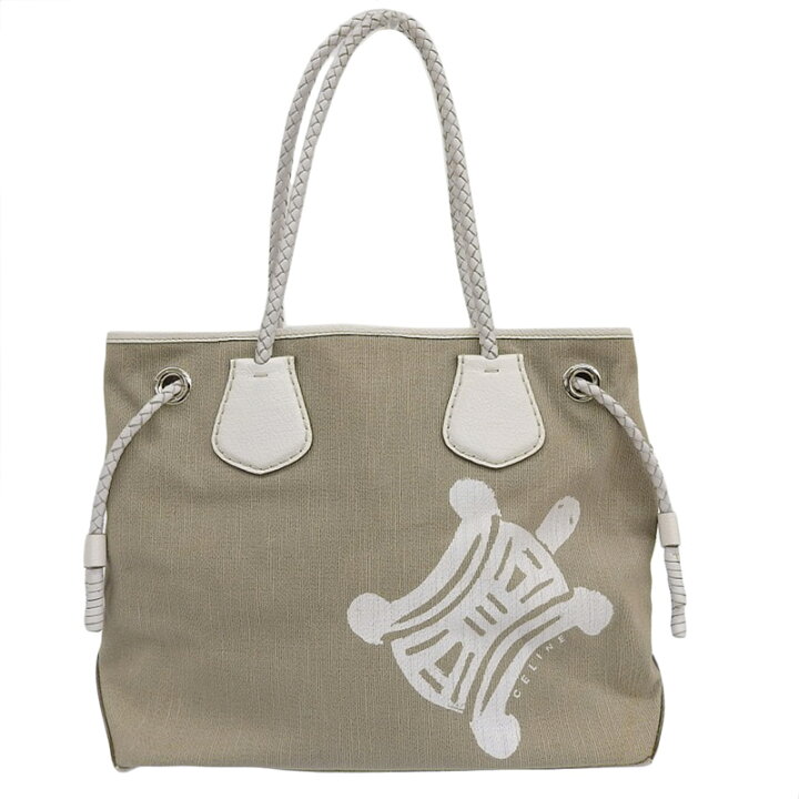 楽天市場】【中古】 セリーヌ CELINE トートバッグ キャンバス/レザー 
