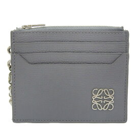 【中古】 ロエベ LOEWE アナグラム フラグメントケース コインケース カードホルダー レザー グレー C821R89X01 新入荷 OBB0618