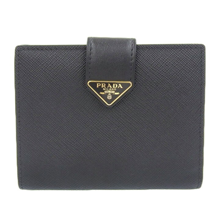 楽天市場】【中古】 プラダ PRADA 二つ折り財布 コンパクトウォレット 