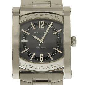 【中古】 ブルガリ BVLGARI アショーマ メンズ 自動巻き 腕時計 SS ブラック文字盤 AA43S 新入荷 BV0427