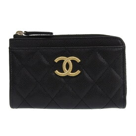 【中古】 シャネル CHANEL マトラッセ カードケース フラグメントケース コインケース キャビアスキン ブラック AP4478 新入荷 CH1093