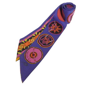 【中古】 エルメス HERMES ツイリー スカーフ シルク パープル系 新入荷 HE1126