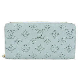 【中古】 ルイヴィトン LOUIS VUITTON マヒナ ジッピー・ウォレット 長財布 ブルー M83489 新入荷 LV1896