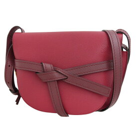 【中古】 ロエベ LOEWE ゲートバッグスモール ショルダーバッグ レザー レッド 333.12.T20 新入荷 OB2548