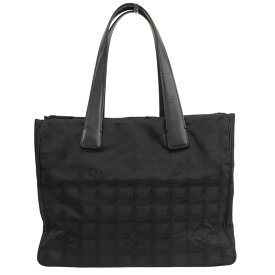 【中古】 シャネル CHANEL ニュートラベルラインMM トートバッグ ナイロン/レザー ブラック 新入荷 CH1124