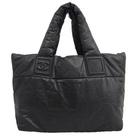 【中古】 シャネル CHANEL コココクーン トートバッグ ナイロン/レザー ブラック/レッド 13番台 新入荷 CH1131
