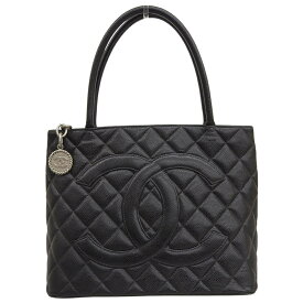 【中古】 シャネル CHANEL ココマーク トートバッグ 復刻トート ハンドバッグ キャビアスキン ブラック シルバー金具 6番台 新入荷 CH1132