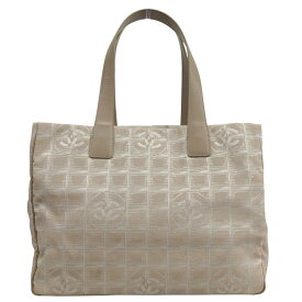 【中古】 シャネル CHANEL ニュートラベルラインMM トートバッグ ナイロン/レザー ベージュ 9番台 新入荷 CH1133