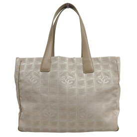 【中古】 シャネル CHANEL ニュートラベルラインMM トートバッグ ナイロン/レザー ベージュ 9番台 新入荷 CH1137