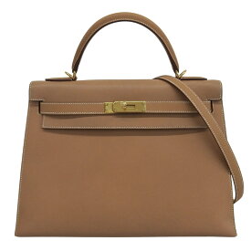 【中古】 エルメス HERMES ケリー32 2WAYバッグ ハンドバッグ ショルダーバッグ エプソン ベージュ GP金具 〇V刻印 1992年 新入荷 HE1202