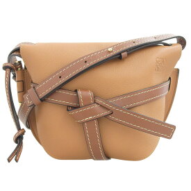 【中古】 ロエベ LOEWE ゲートバッグ スモール ショルダーバッグ 斜め掛けショルダー レザー ブラウン 新入荷 OB2636