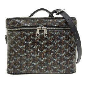 【中古】 ゴヤール GOYARD ミューズ ヴァニティケース 2WAYバッグ ハンドバッグ ショルダーバッグ PVC/レザー ブラック 新入荷 OB2696