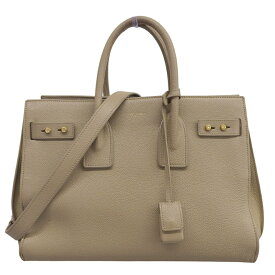 【中古】 サンローラン SAINT LAURENT サックドジュール 2WAY ハンドバッグ ショルダーバッグ レザー ベージュ 717447 新入荷 OB2781
