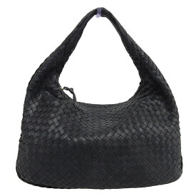 【中古】 ボッテガヴェネタ BOTTEGA VENETA イントレチャート ワンショルダー ショルダーバッグ レザー ブラック 115653 新入荷 OB2783