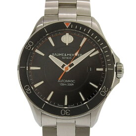 【中古】 ボーム＆メルシェ BAUME＆MERCIER 時計 クリフトンクラブ メンズ 自動巻き 腕時計 SS ブラック文字盤 MOA10340 新入荷 OW0491