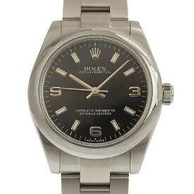 【中古】 ロレックス ROLEX オイスターパーペチュアル31 ボーイズ 自動巻き 腕時計 SS ブラック文字盤 177200 新入荷 RO0303