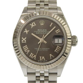 【中古】 ロレックス ROLEX デイトジャスト28 レディース 自動巻き 腕時計 SS K18WG グレーローマン ダークグレー文字盤 279174 新入荷 RO0304