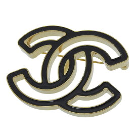 【中古】 シャネル CHANEL ココマーク ブローチ ブラック/ゴールド色 B24A 新入荷 CH1067