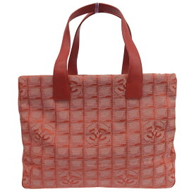【中古】 シャネル CHANEL ニュートラベルラインMM トートバッグ ナイロン/レザー レッド 7番台 新入荷 CH1087