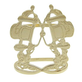 【中古】 エルメス HERMES ブリッド ドゥ ガラ スカーフリング GP ゴールド色 新入荷 HE1146