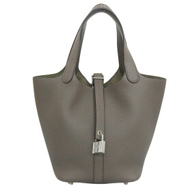 【中古】 エルメス HERMES ピコタンロックPM ハンドバッグ トリヨンクレマンス エタン C刻印 2018年 新入荷 HE1156