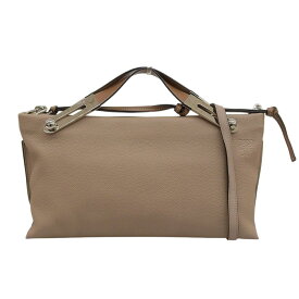 【中古】 ロエベ LOEWE ミッシー ショルダーバッグ 斜め掛けショルダー レザー ベージュ 新入荷 OB2693