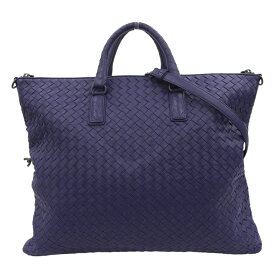 【中古】 ボッテガヴェネタ BOTTEGA VENETA イントレチャート 2WAYバッグ トートバッグ ショルダーバッグ レザー パープル 新入荷 OB2746