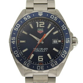 【中古】 タグホイヤー TAG HEUER フォーミュラ1 デイト メンズ クォーツ 腕時計 SS ブルー文字盤 WAZ1010 新入荷 OW0488