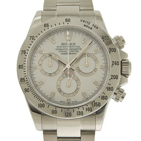 【中古】 ロレックス ROLEX デイトナ メンズ 自動巻き 腕時計 SS ホワイト文字盤 116520 新入荷 RO0302