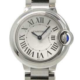 【中古】 カルティエ CARTIER バロンブルーSM レディース クォーツ 腕時計 SS ホワイト文字盤 W69010Z4 新入荷 CA0492