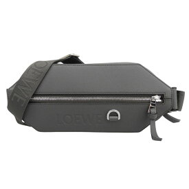 【中古】 ロエベ LOEWE コンバーチブルスリング ボディバッグ レザー ダークグレー 新入荷 OB2876