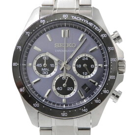 【中古】 セイコー SEIKO メンズ クォーツ クロノグラフ 腕時計 SS グレーブルー文字盤 SBTR027 美品 新入荷 OW0502