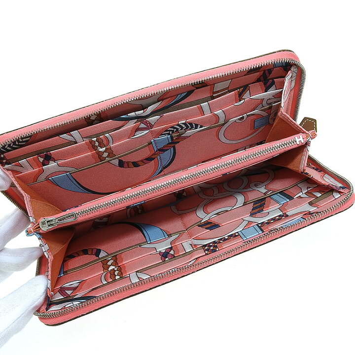 楽天市場】【中古】 エルメス HERMES アザップロングシルクイン 長財布 